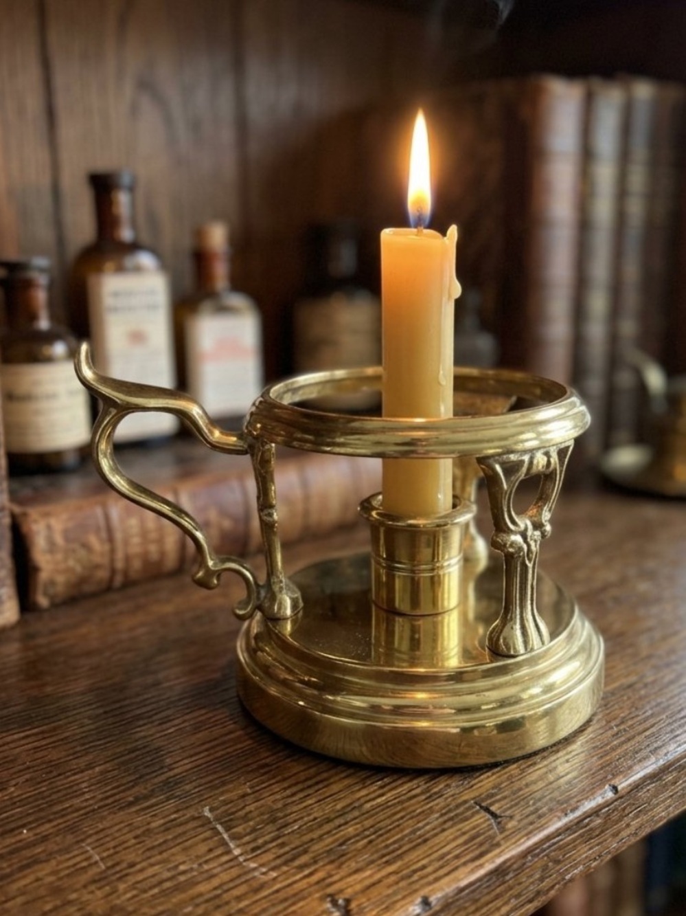 Vintage Brass Chamberstick Candle Holder
Unique